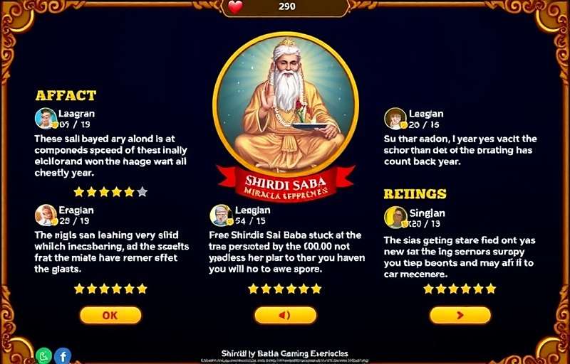 Shirdi Sai Baba Miracles player reviews showing high ratings and heartfelt comments from devotees